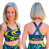 Sports Bra – Cosmic Swirls