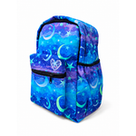 Backpack with celestial pattern on a white background