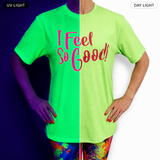 T-Shirt – Mr Motivator Unisex Slogan ‘I feel so good’ – Neon Green