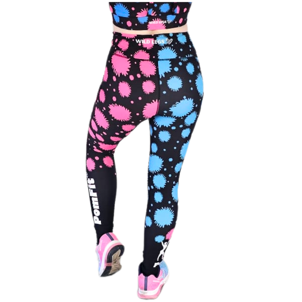 Leggings with colorful pattern on a white background